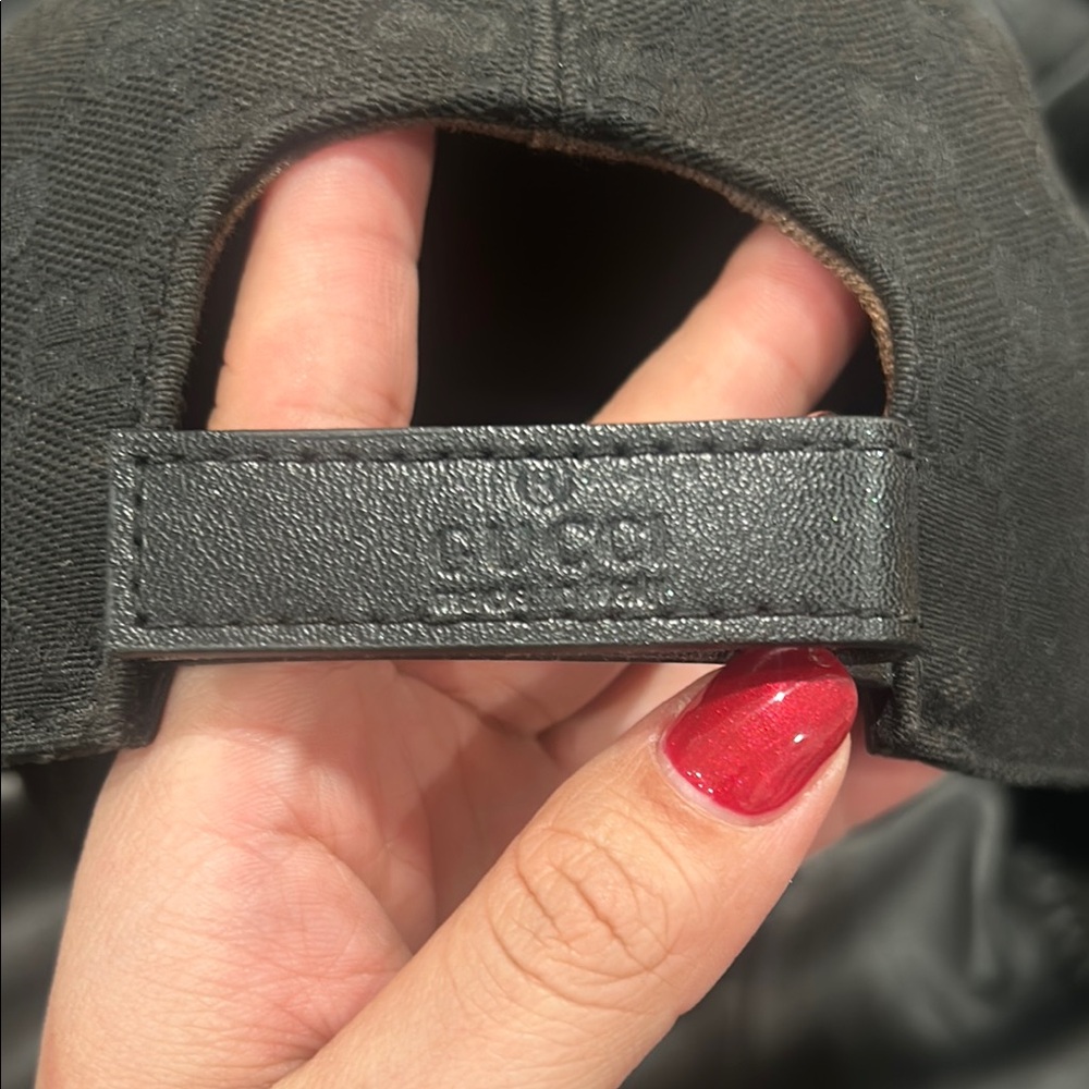 Gucci Black Monogram Baseball Cap - image 5